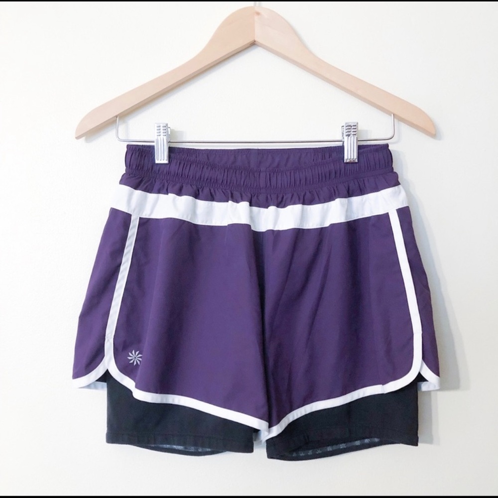 athleta | purple hana bike shorts small